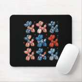 Niedlicher Patriotischer Ballon Hund 4. Juli Ameri Mousepad (Mit Mouse)