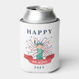 Niedlicher Patriotischer Rot Weiß und Blau 4. Juli Dosenkühler