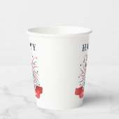 Niedlicher Patriotischer Rot Weiß und Blau 4. Juli Pappbecher (Links)