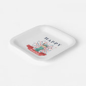 Niedlicher Patriotischer Rot Weiß und Blau 4. Juli Pappteller (Gewinkelt)