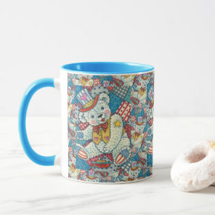 NIEDLICHER PATRIOTISCHER TEDDY BAR, BOOT & PATCHWO TASSE