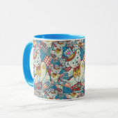 NIEDLICHER PATRIOTISCHER TEDDY BAR, BOOT & PATCHWO TASSE (Vorderseite Links)