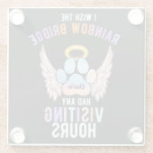 Niedlicher Päw-Hunde-Katze-Memorial Wings Glasuntersetzer (Rückseite)