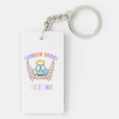 Niedlicher Päw-Hunde-Katze-Memorial Wings Schlüsselanhänger (Rückseite)