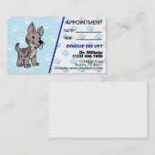 Niedlicher Paw Print Veterinary Appointing Card Visitenkarte (Vorne/Hinten)