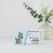 Niedlicher Paw Print Veterinary Appointing Card Visitenkarte (Stehend Vorderseite)
