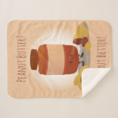 Niedlicher Peanut Butter JAR Food Sherpadecke (Vorderseite (Horizontal))