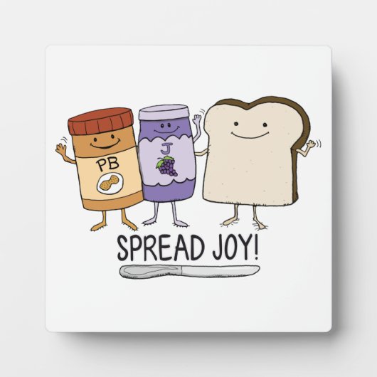 Niedlicher Peanut Butter & Jelly & Brot Spread Joy Fotoplatte (Vorderseite)