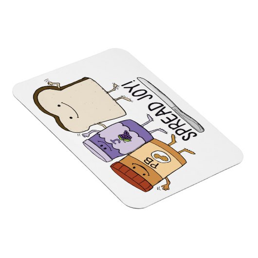Niedlicher Peanut Butter & Jelly & Brot Spread Joy Magnet (Rechte Seite)