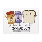 Niedlicher Peanut Butter & Jelly & Brot Spread Joy Magnet (Horizontal)