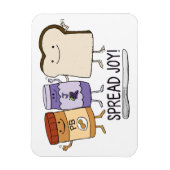 Niedlicher Peanut Butter & Jelly & Brot Spread Joy Magnet (Vertikal)