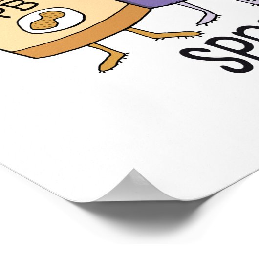 Niedlicher Peanut Butter & Jelly & Brot Spread Joy Poster (Ecke)