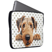 NIEDLICHER PEEKING BROWING AIREDALE TERRIER DOG LAPTOPSCHUTZHÜLLE (Vorne Rechts)