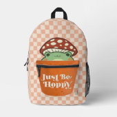 Niedlicher Peeking Frog und Planter einfach nur ho Bedruckter Rucksack (Vorderseite)