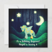 Niedlicher Pegasus, Mond, Stars Sleepover Pferd Ge Einladung (Vorderseite)