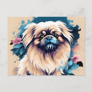 Niedlicher Pekingese Postkarte