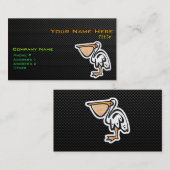 Niedlicher Pelikan; Glatt Visitenkarte (Vorne/Hinten)