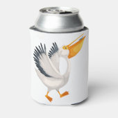 Niedlicher pelikanischer Cartoon Dosenkühler (Kanne Rückseite)