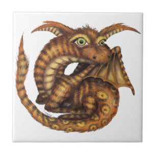 Niedlicher Pelzdrache Fliese