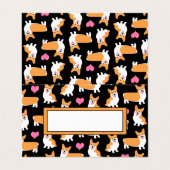 Niedlicher Pembroke Welsh Corgis Tischplatzierungs Visitenkarten (Außenseite Aufgefaltet)