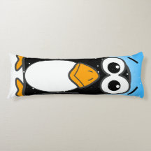 Niedlicher Penguin Cartoon Illustriert Blue
