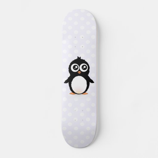 Niedlicher Penguin-Cartoon Skateboard (Vorderseite)