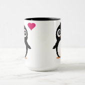 Niedlicher Penguin-Cartoon Tasse (Zentrum)