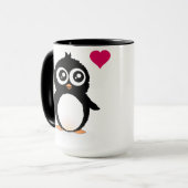 Niedlicher Penguin-Cartoon Tasse (Vorderseite Links)