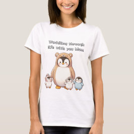 Niedlicher Penguin Family T - Shirt für Mamas