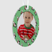 Niedlicher Penguin-Foto-Rahmen Ornament (Vorderseite)