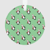 Niedlicher Penguin-Foto-Rahmen Ornament (Rückseite)