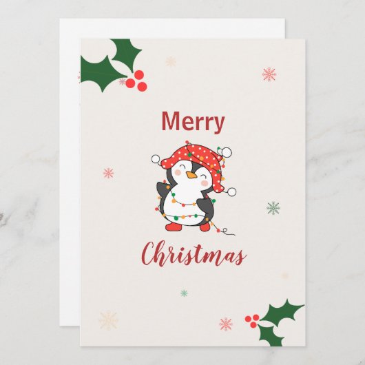 Niedlicher Penguin Frohe Weihnachten (Vorne/Hinten)