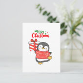 Niedlicher Penguin Frohe Weihnachten (Stehend Vorderseite)