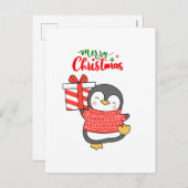 Niedlicher Penguin Frohe Weihnachten (Vorne/Hinten)