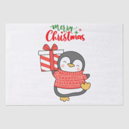 Niedlicher Penguin Frohe Weihnachten Seidenpapier
