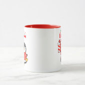 Niedlicher Penguin Frohe Weihnachten Tasse (Zentrum)