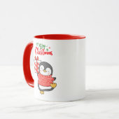 Niedlicher Penguin Frohe Weihnachten Tasse (Vorderseite Links)