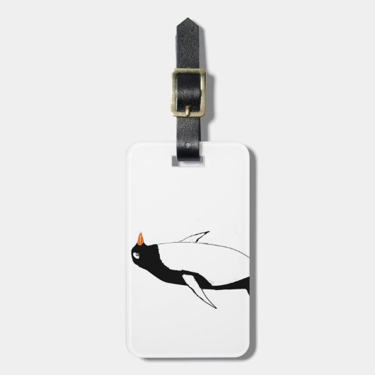 Niedlicher Penguin. Gepäckanhänger (Vorderseite vertikal)