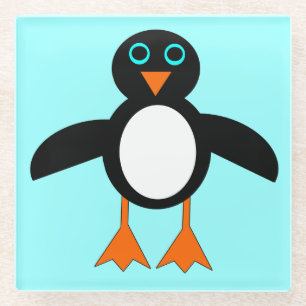 Niedlicher Penguin Glass Untersetzer