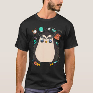 Niedlicher Penguin Kids Animal Bird School Student T-Shirt