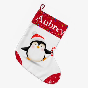 Niedlicher Penguin Kinder Weihnachten Strumpf Großer Weihnachtsstrumpf