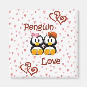 Niedlicher Penguin-Liebe-Herz-Magnet 2 Magnet