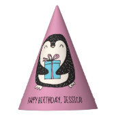 Niedlicher Penguin mit einem anwesenden Partyhütchen (Vorderseite)