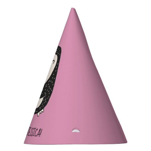 Niedlicher Penguin mit einem anwesenden Partyhütchen (Rechts)