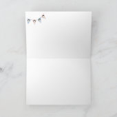 Niedlicher Penguin mit Flaggengrußkarte Karte (Innenseite)