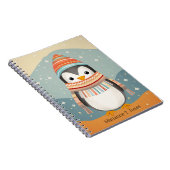 Niedlicher Penguin mit Scarf und Hat Spiral Notebo Notizblock (Rechte Seite)
