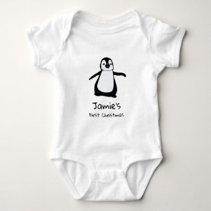 Niedlicher Penguin personalisiertes des Babys Baby Strampler