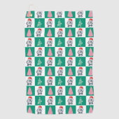 Niedlicher Penguin Santa Merry Weihnachtsbaum Part Golfhandtuch (Vorderseite)