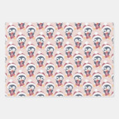 Niedlicher Penguin Weihnachten Geschenkpapier Set (Vorderseite 3)
