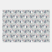 Niedlicher Penguin Weihnachten Geschenkpapier Set (Vorderseite)
